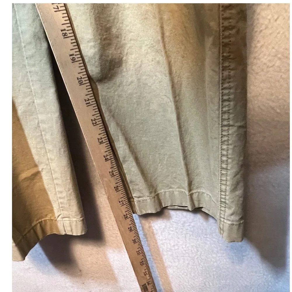 LL Bean Mens Cargo Pants Natural Fit 36x30 Khaki Tan Cotton Utility Trousers